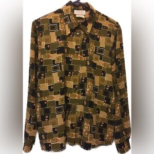 Zacks Women's Size 11/12 Long Sleeve Button-Up Blouse